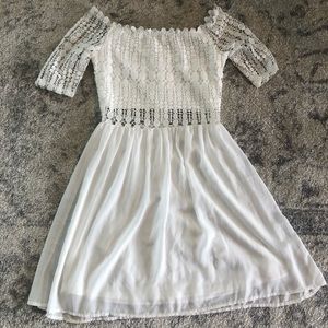 White mini dress